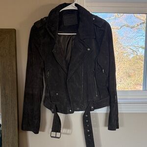 Blank NYC Dark Suede Leather Jacket
